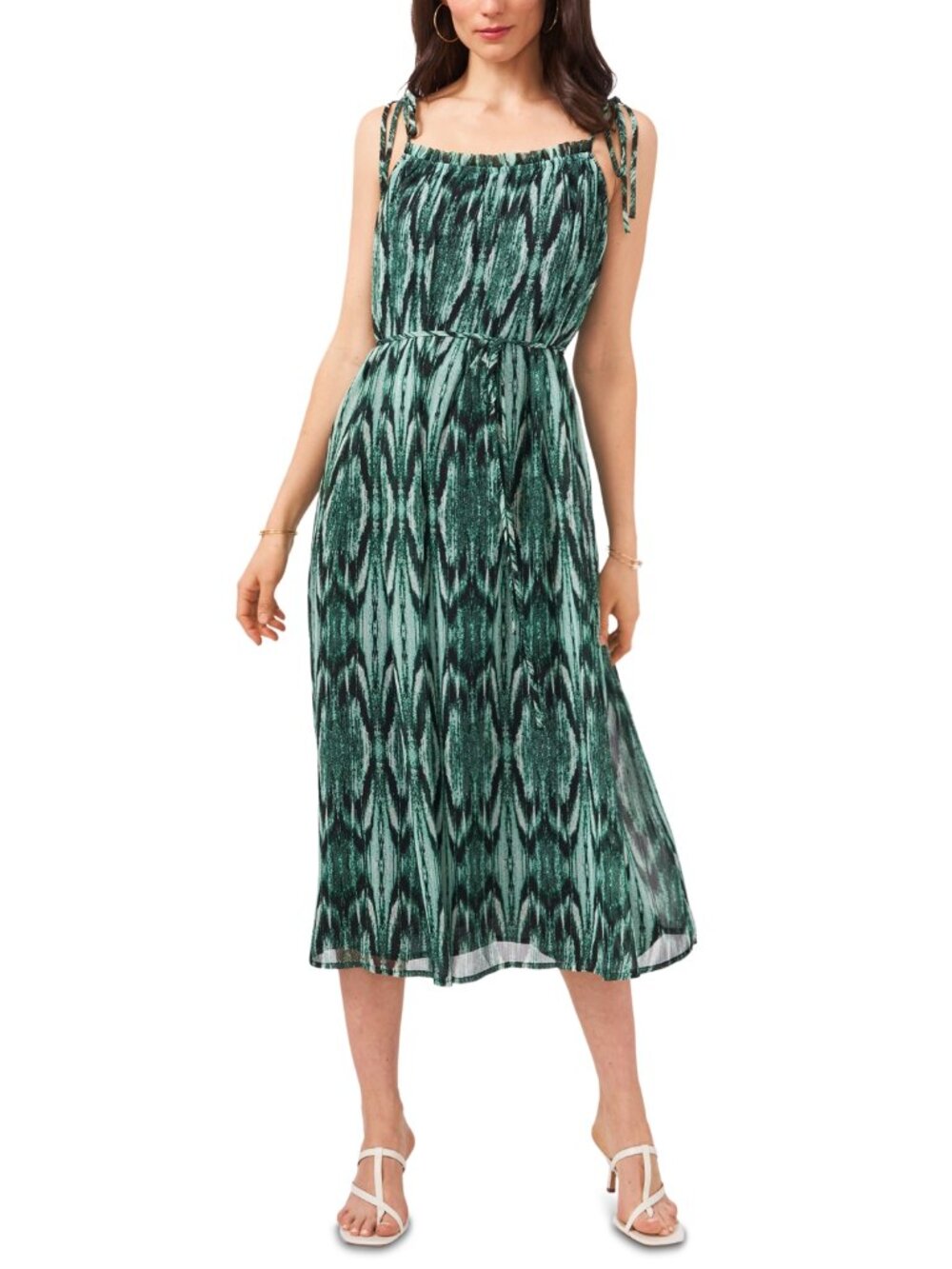 Vince Camuto Womens Rainforest Texture Dress